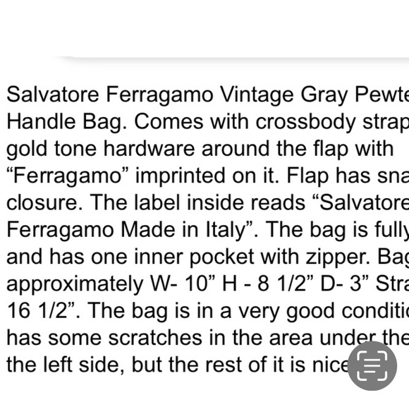 Salvatore Ferragamo Gancini Vintage gray top handle bag - Picture 10 of 11